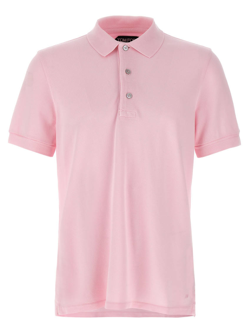 Tom Ford Short-sleeve Cotton Polo Shirt In Pink