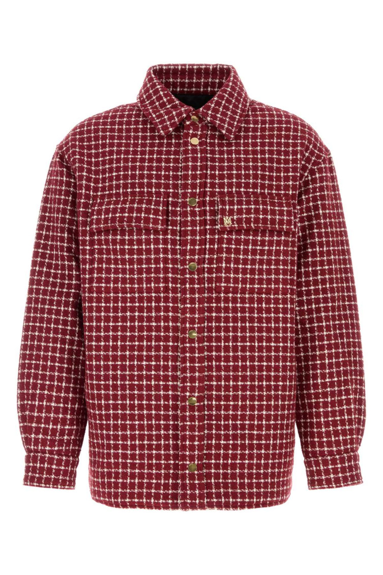 Amiri Red Embroidered Boucle Jacket In Red