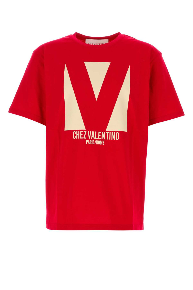 Shop Valentino Red Signature T-shirt