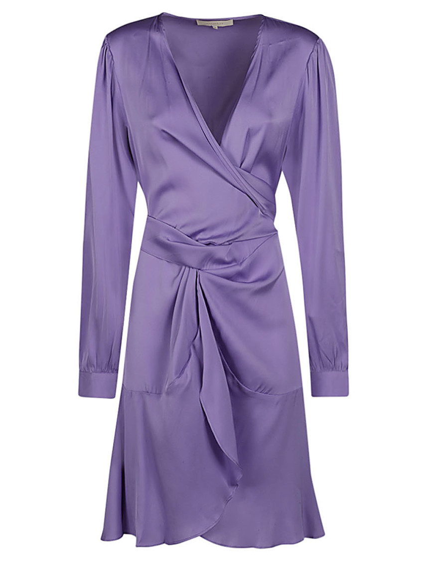 Silk95five Short Silk Dress In Light Purple