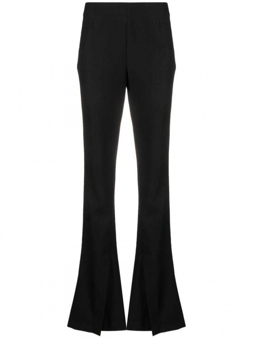 Ambush Black Flared Wool Trousers In Black