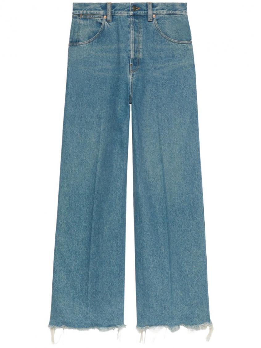 デニム・ジーパン [gucci] BLUE COTTON DENIM JEANS Gucci Blue Organic Cotton Denim Skate Jeans for Men Online