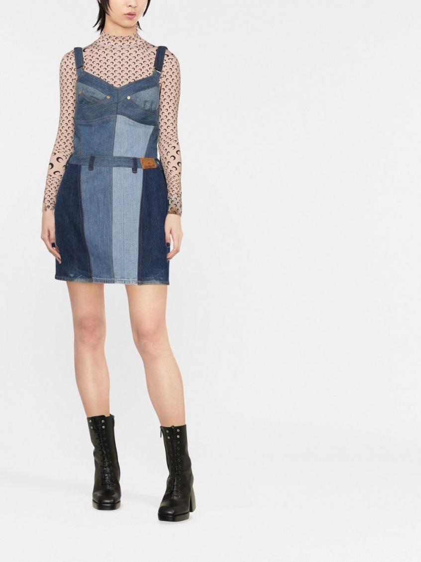 【関税&送料込】Marine Serre Denim Dungarees Dress Marine Serre Denim dungarees dress for Women Online USA at