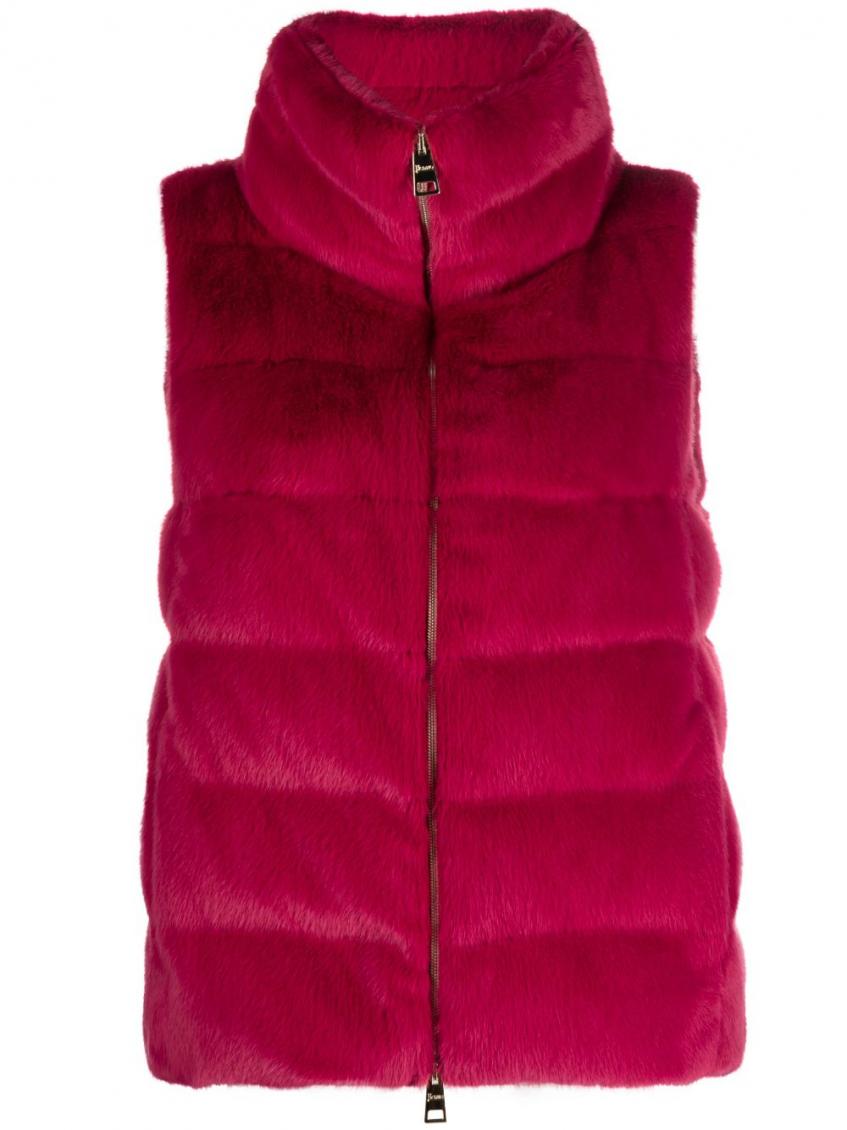 Shop Herno Fuchsia Zip-up Down Jacket