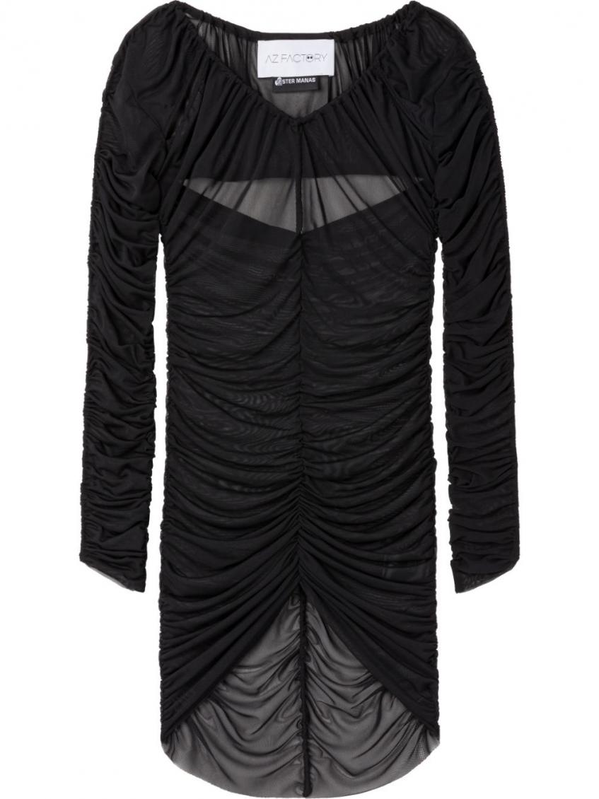 Az Factory X Ester Manas Ruched-detailed Top In Black