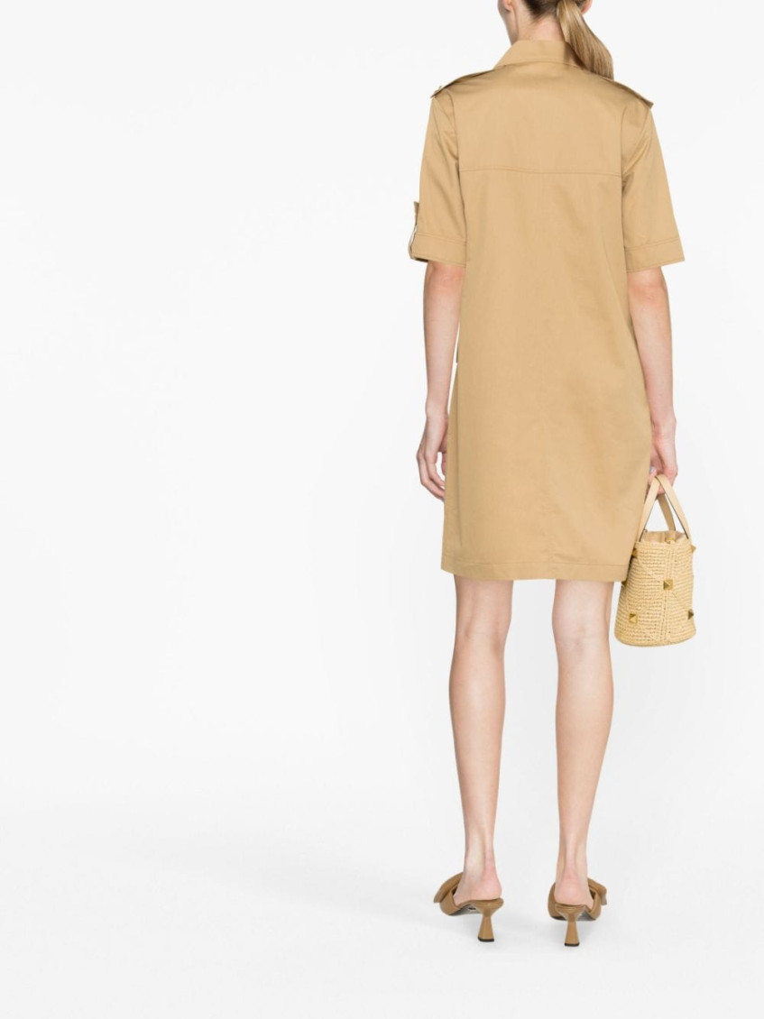 【送料&関税込】Tory Burch Beige camp Mini Dress Tory Burch Beige Camp Mini Dress for Women Online USA at