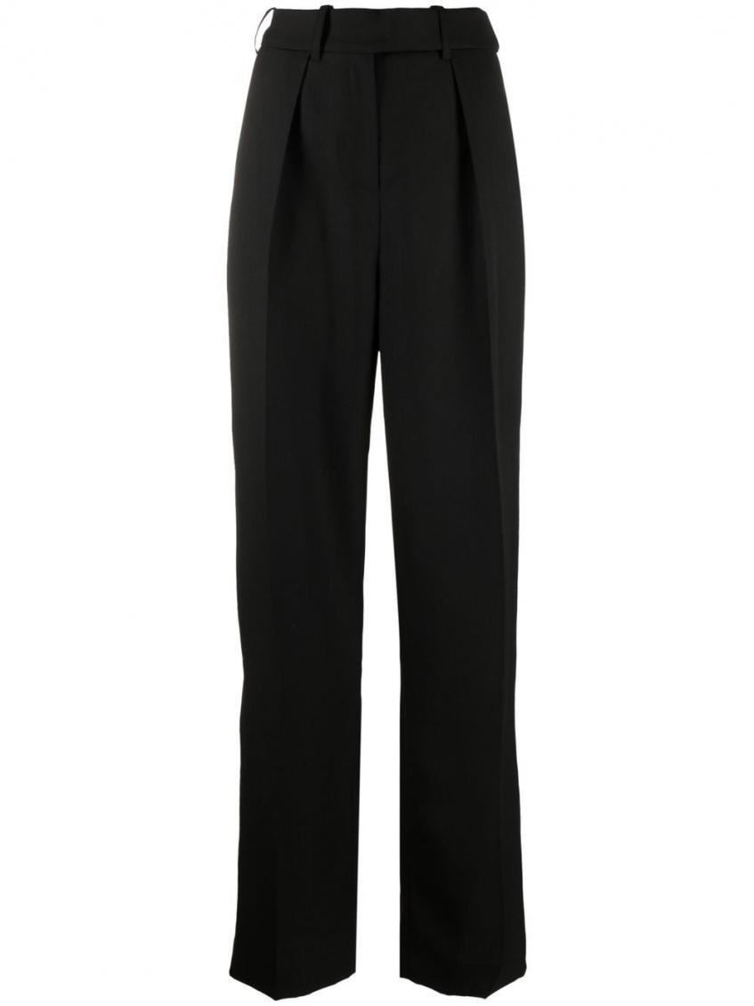 Alexandre Vauthier High Waist Wool Tailored Trousers In Black
