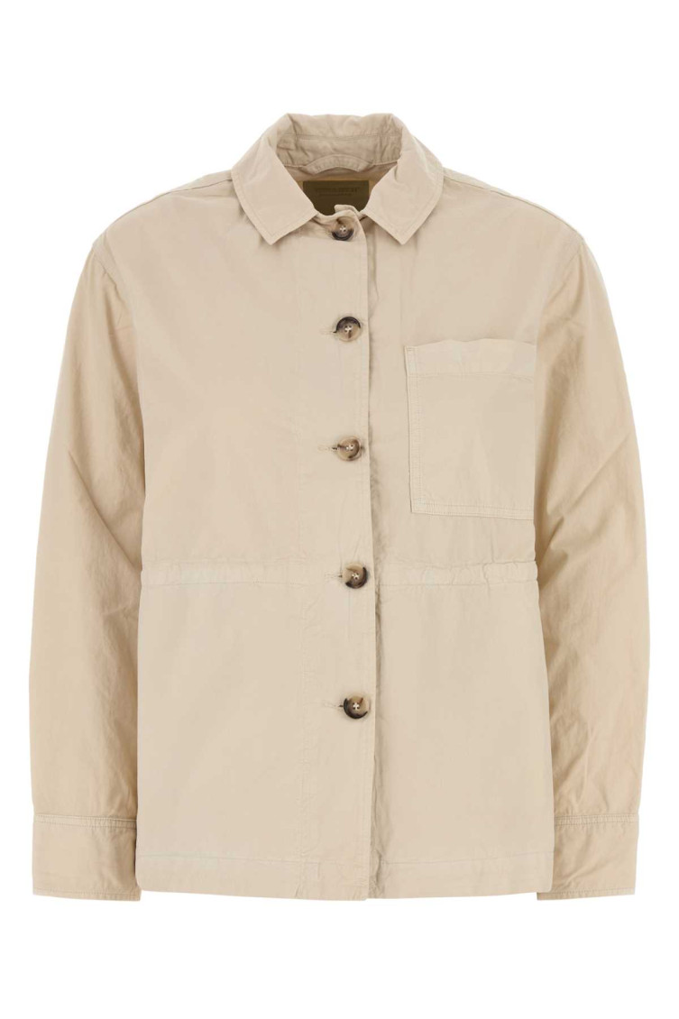 Woolrich Women Beige Gabardine Jacket, L Luxury Jackets For Women Darveys In Beige