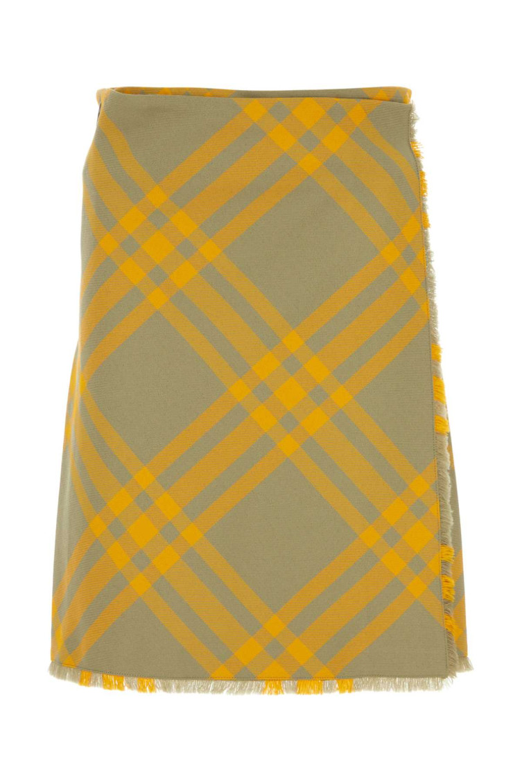 Burberry Multicolor Check-pattern Frayed Kilt In Multicolor