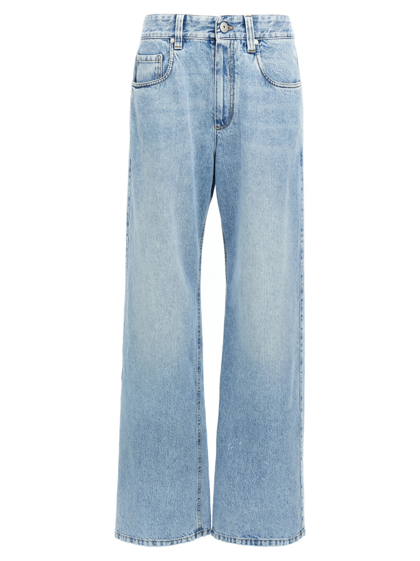Brunello Cucinelli Straight Jeans Light Blue In Light Blue