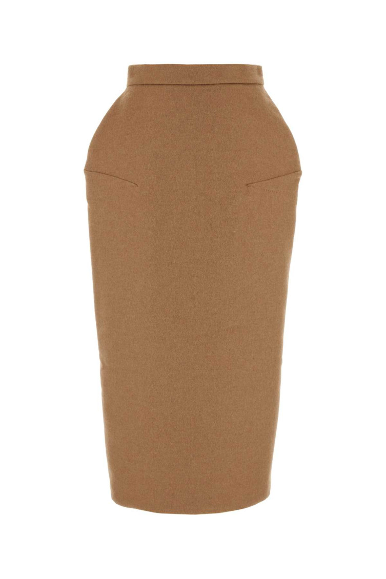 MAX MARA LIGHT BROWN BABELE SKIRT