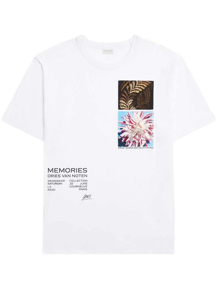Dries Van Noten White Oversized Cotton T-shirt In White