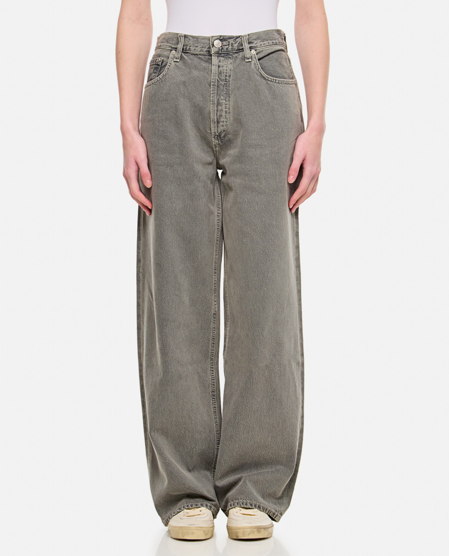 Agolde Grey High-waisted Jeans In Grey
