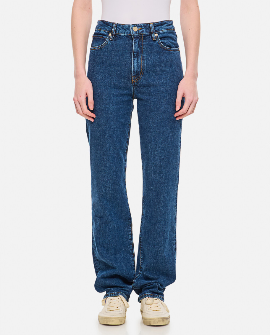 Frame The Ruler Crop Jeans In Rival In Dark Blue