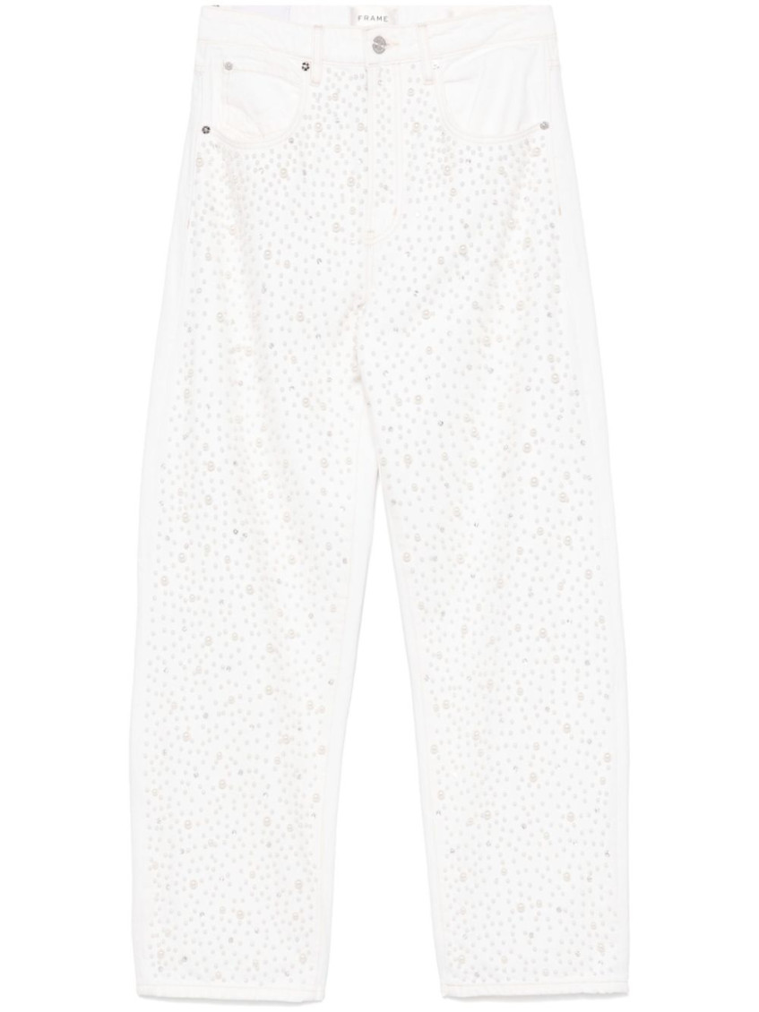 FRAME WHITE STRAIGHT JEANS