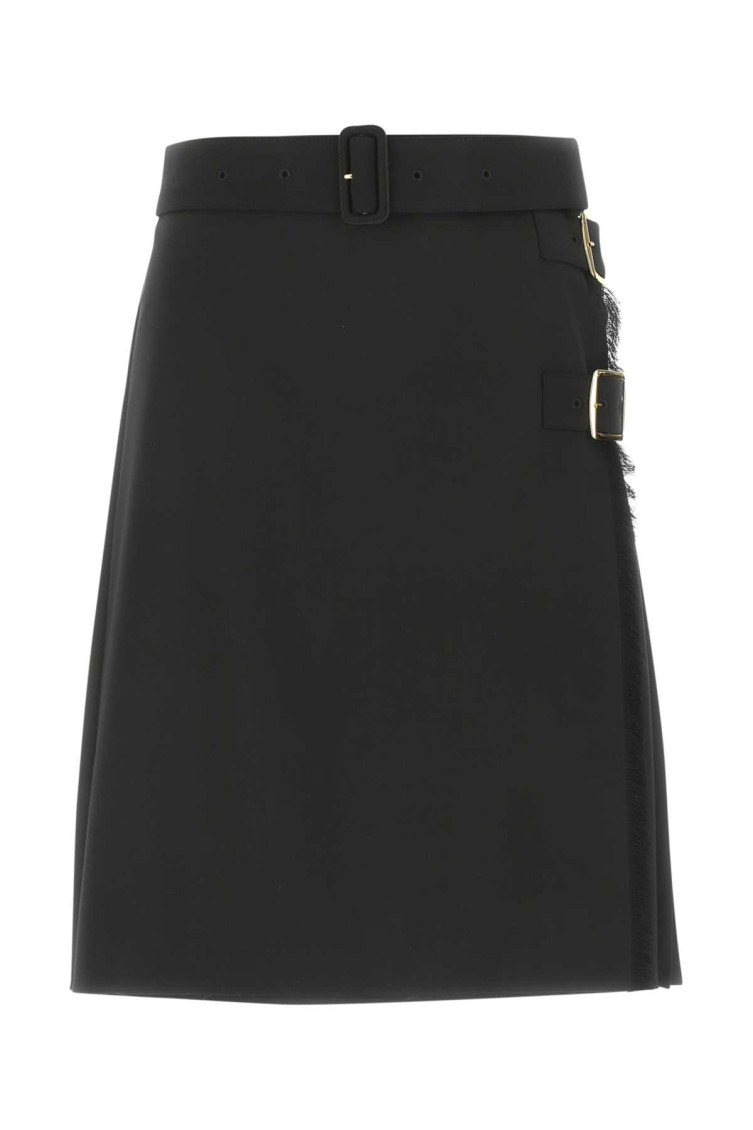 Burberry Women's Stretch Polyester Blend Skirt In Black