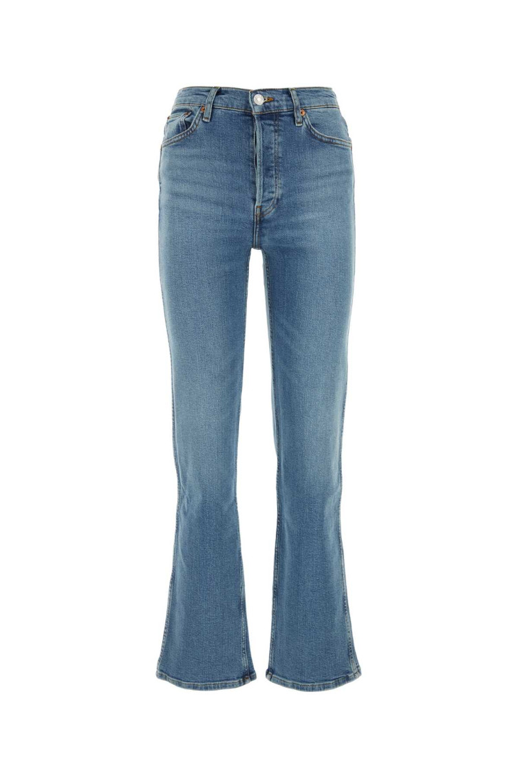 Re/done Blue High-rise Loose Jeans In Blue