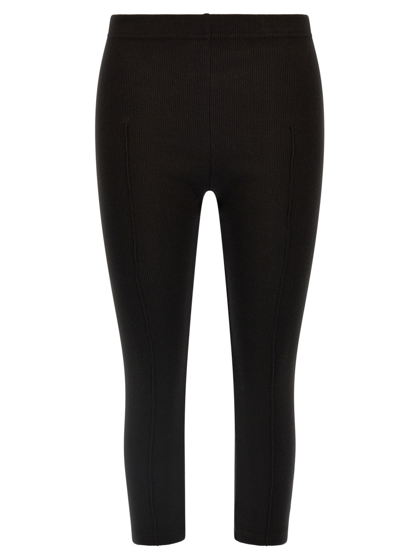 Sleeper Ribbed Texture Stretch Fit Leggings In Black