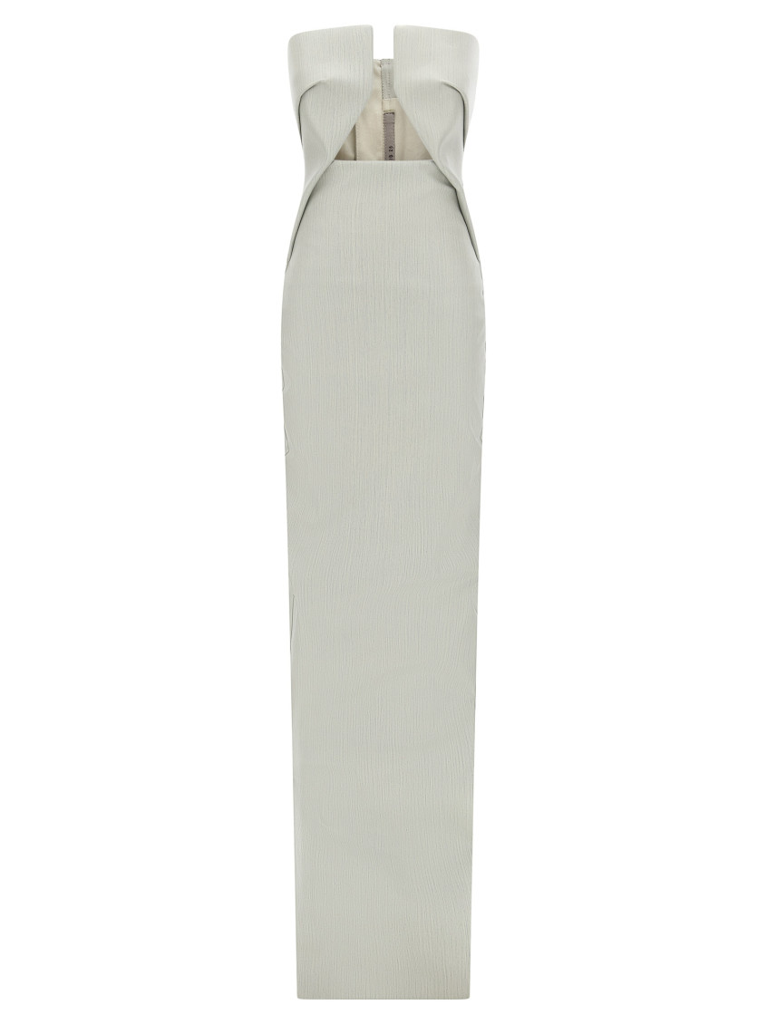 Rick Owens Prong Gown Dresses Gray In Gray