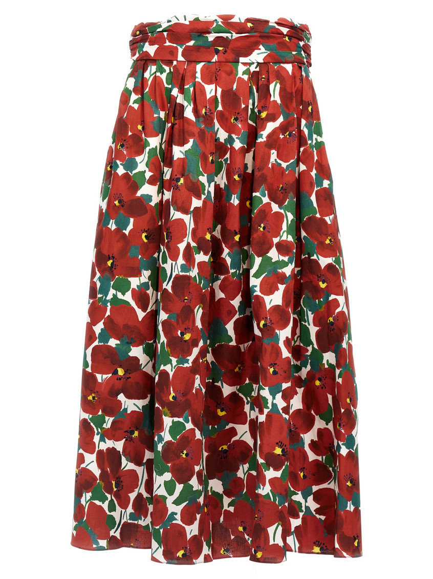 Carolina Herrera Multicolor High Waist Skirt In Multicolor