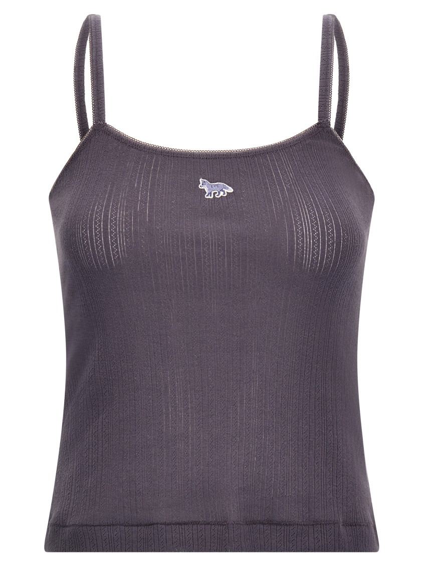 Shop Maison Kitsuné Blue Baby Fox Top
