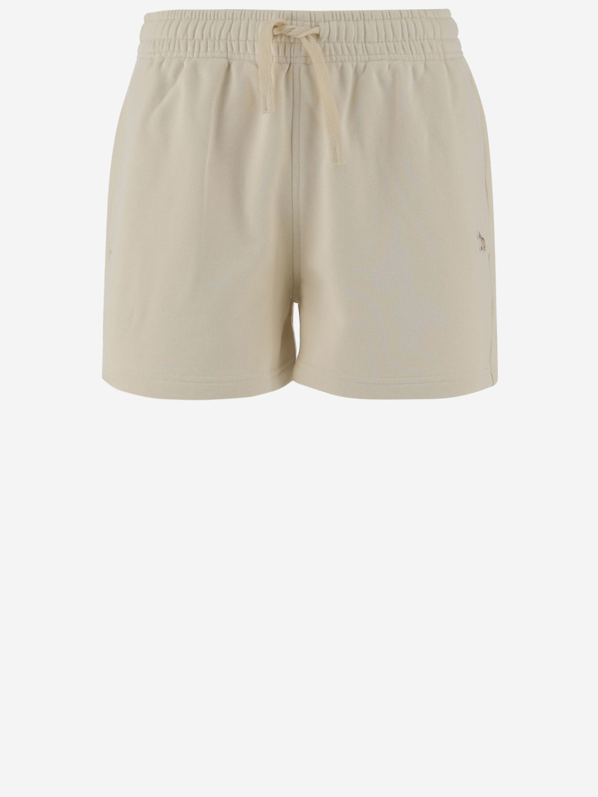 Shop Maison Kitsuné Beige Baby Fox Shorts