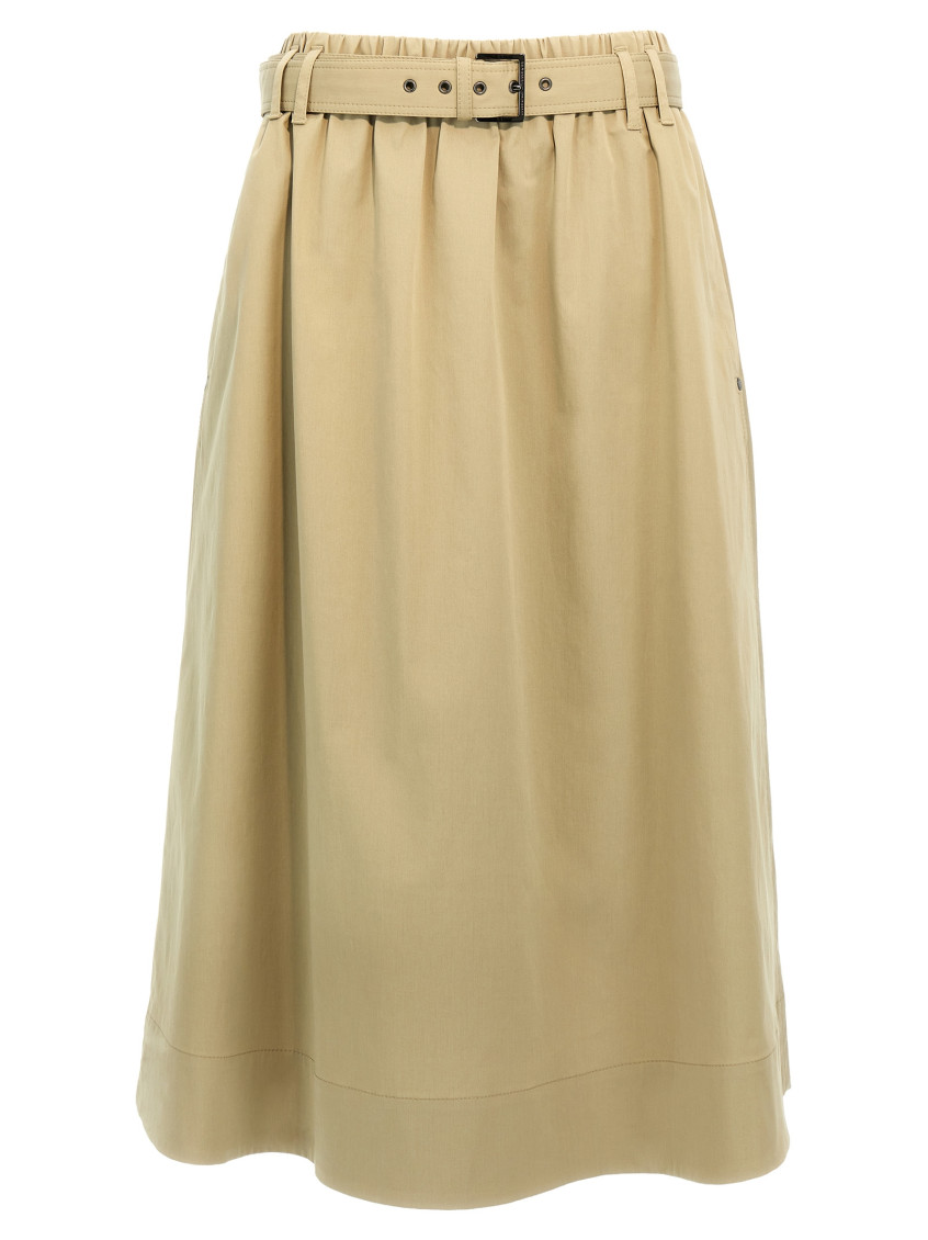 Brunello Cucinelli Midi Skirt Skirts In Green
