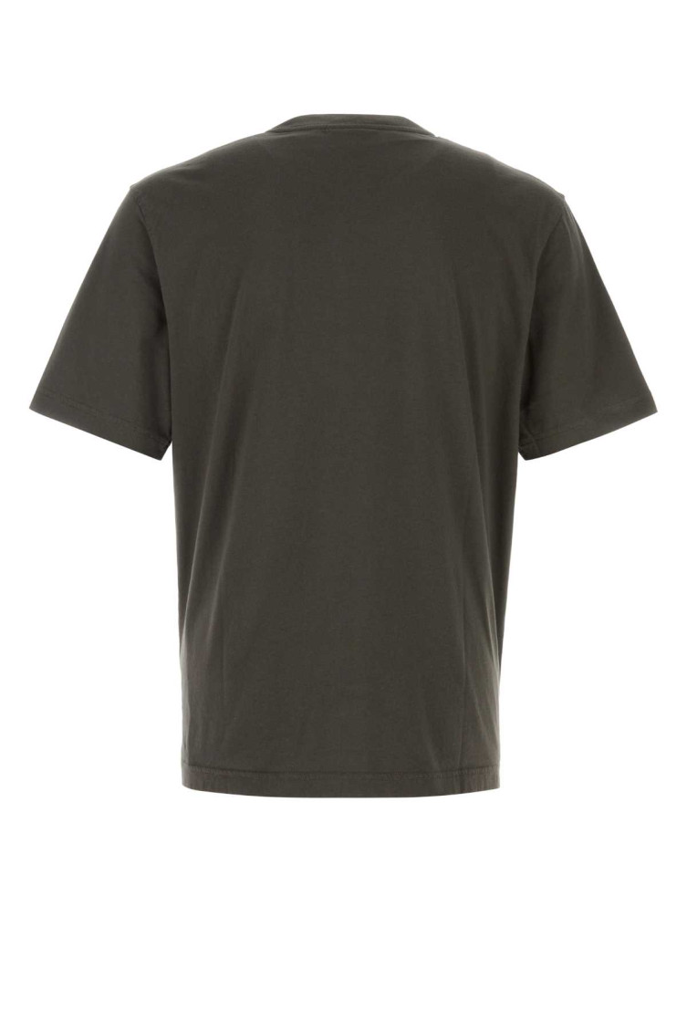 Maison Kitsune Dark Grey Cotton T-shirt for Men Online USA at