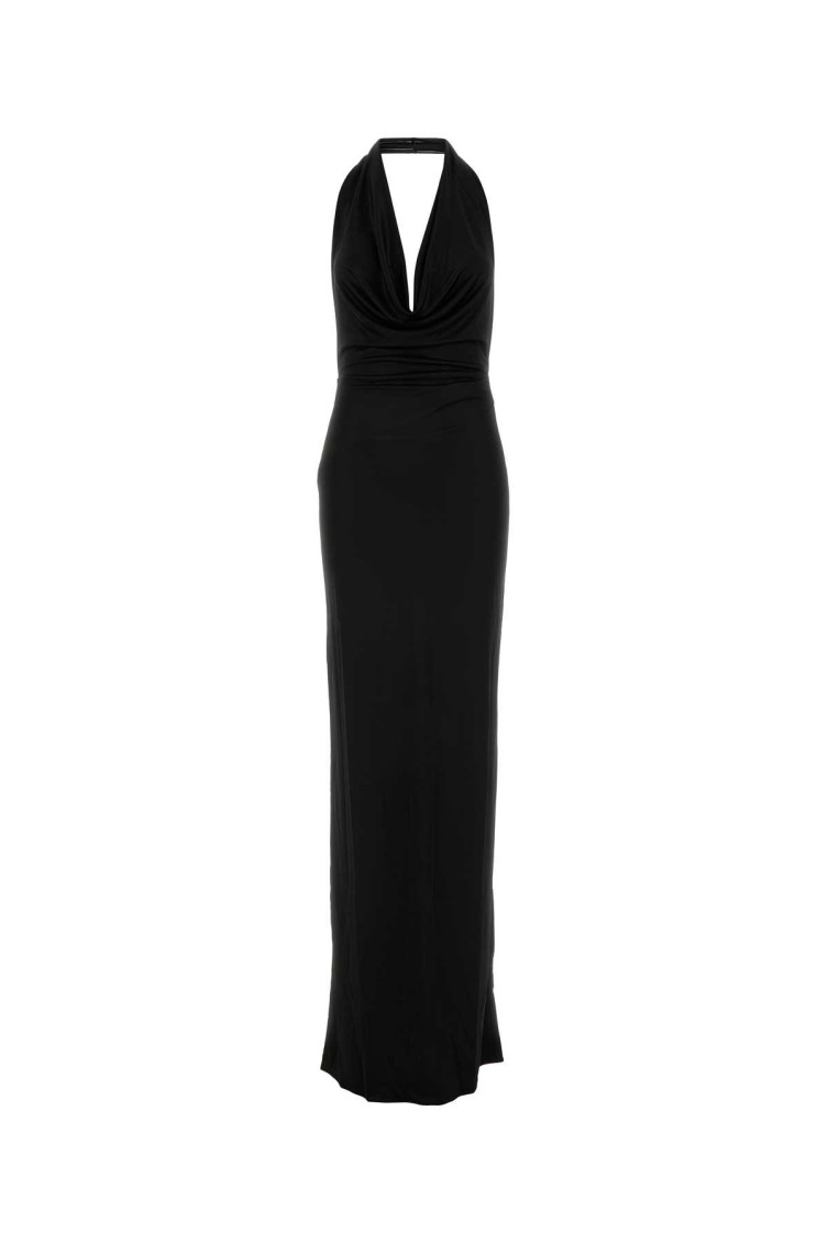 Dsquared2 Black Halter Neck Long Dress for Women Online India at Darveys.com