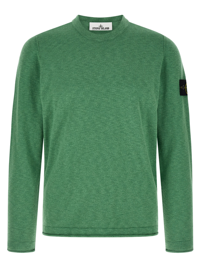 Stone Island Green Crew Neck Sweater for Men Online USA at Darveys.com