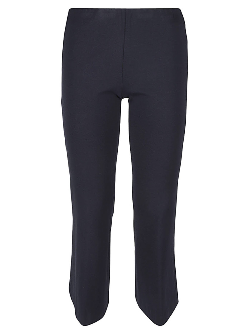 Liviana Conti Straight Leg Trousers With Stitching In Blue