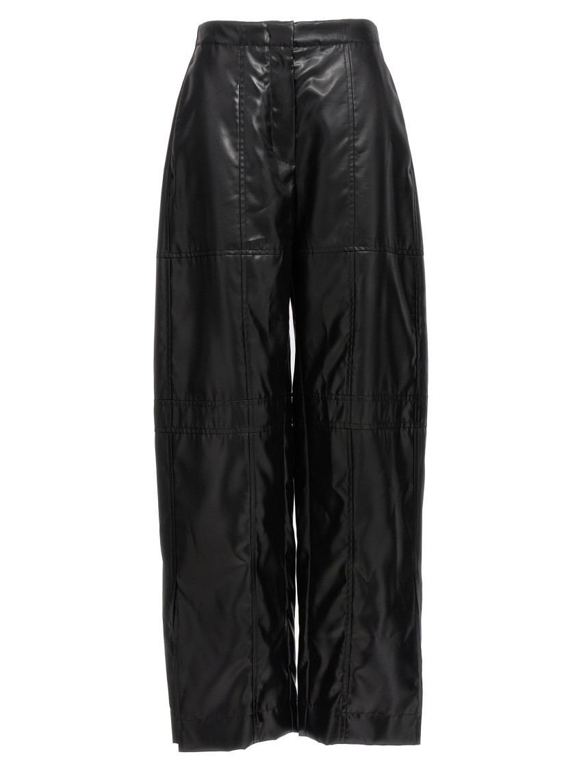 Jil Sander Black Coated Pants In Black