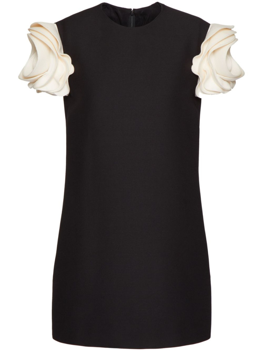 Valentino Dress With Round Neckline And Ruffled Sleeves