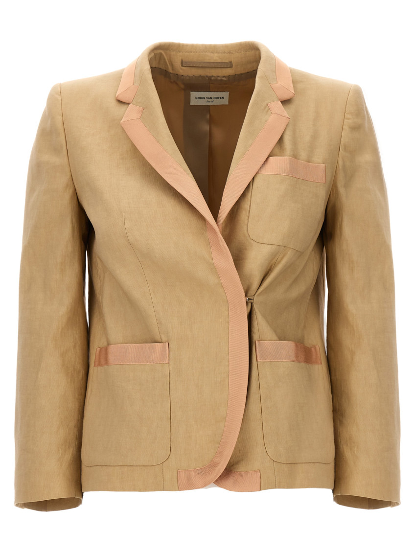 Dries Van Noten Bessie Blazer And Suits Beige In Beige