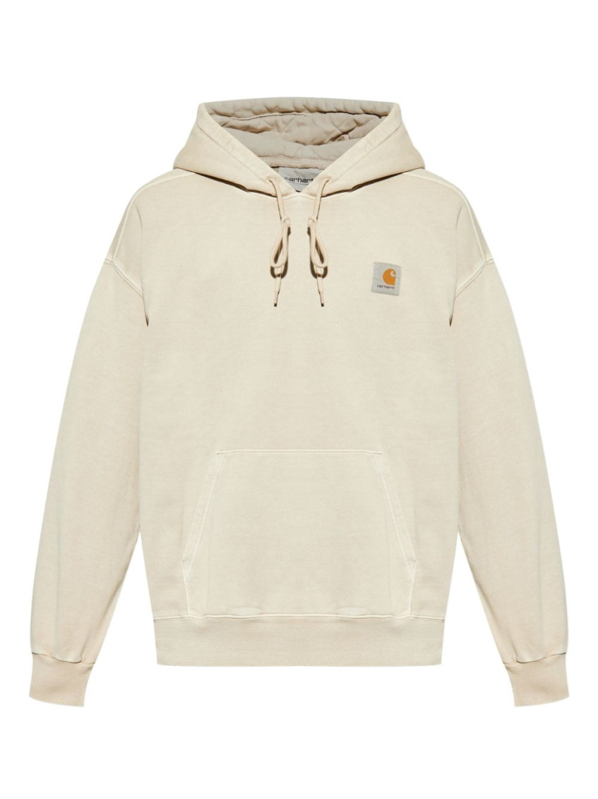 Carhartt Nelson Washed Hooded Sweatshirt In Beige