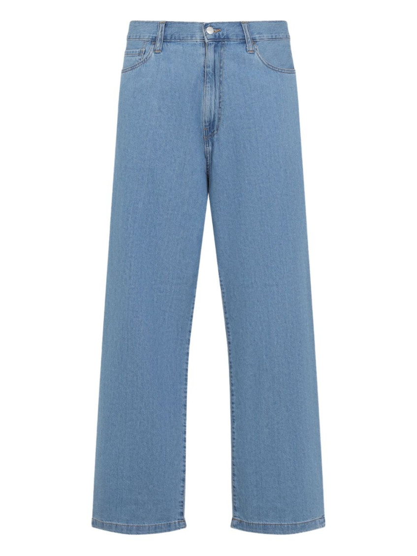 Carhartt Loose Tapered Fit 5-pockets Trousers In Light Blue