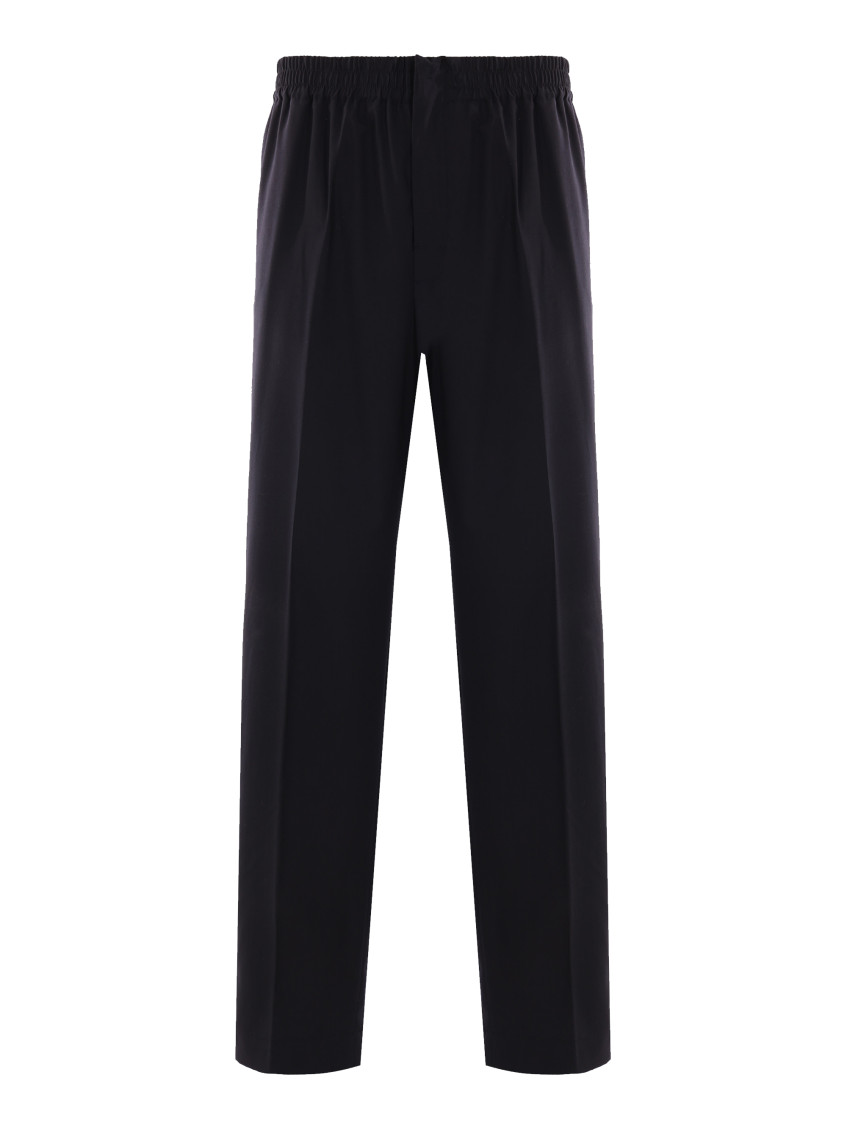 Bottega Veneta Fine Wool Pants For Men In Navy Blue