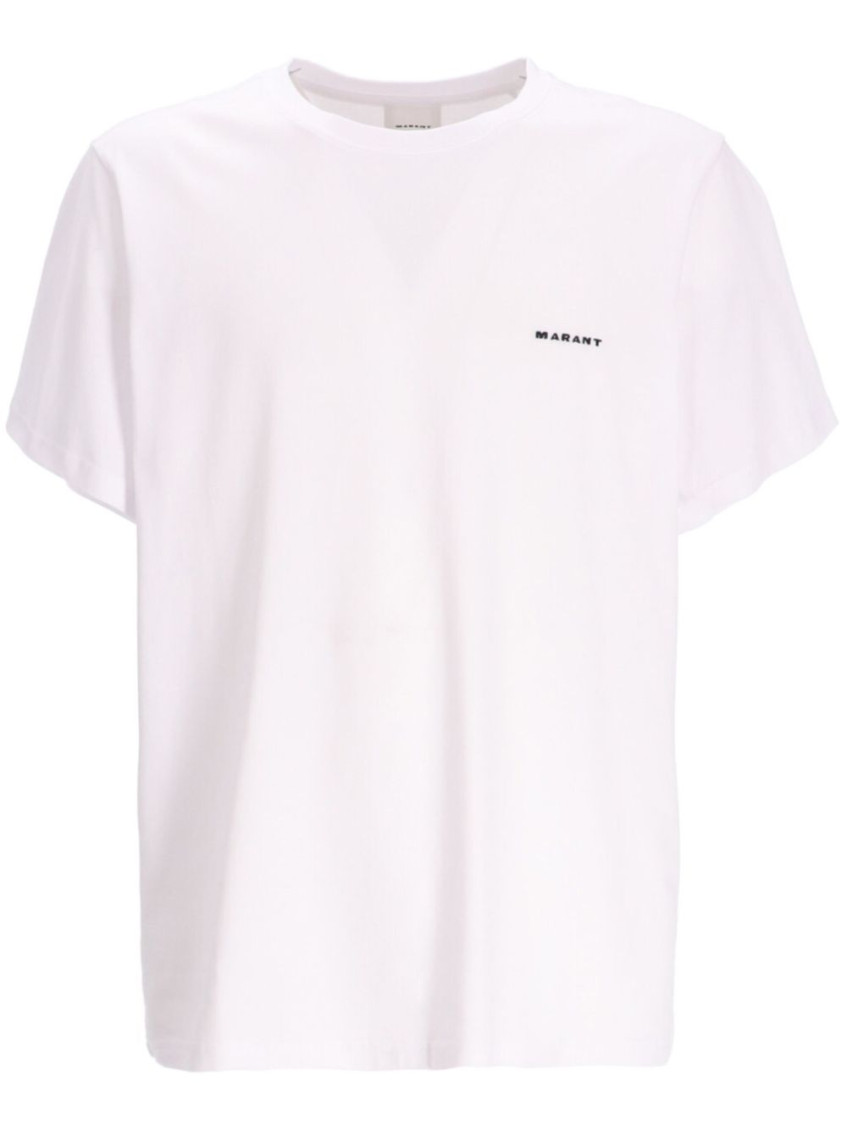 Isabel Marant Round Neckline Jersey T-shirt Shirt In White
