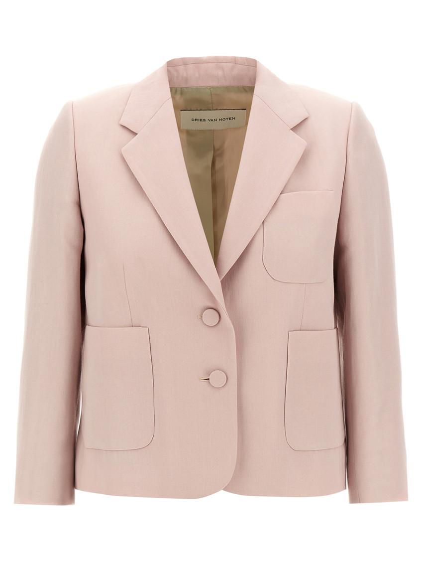 Dries Van Noten Pink Bamis Blazer In Pink