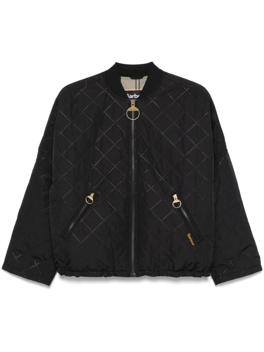 Barbour Black Polyester Emlyn Jacket In Black