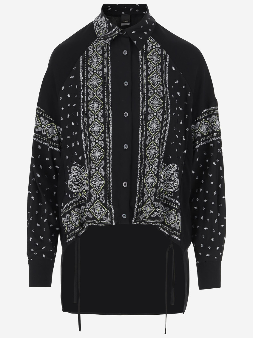 Shop Pinko Black Printed Shirt