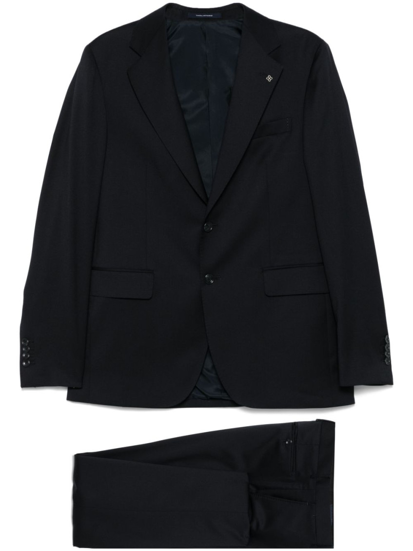 Shop Tagliatore Navy Blue Classic Suit