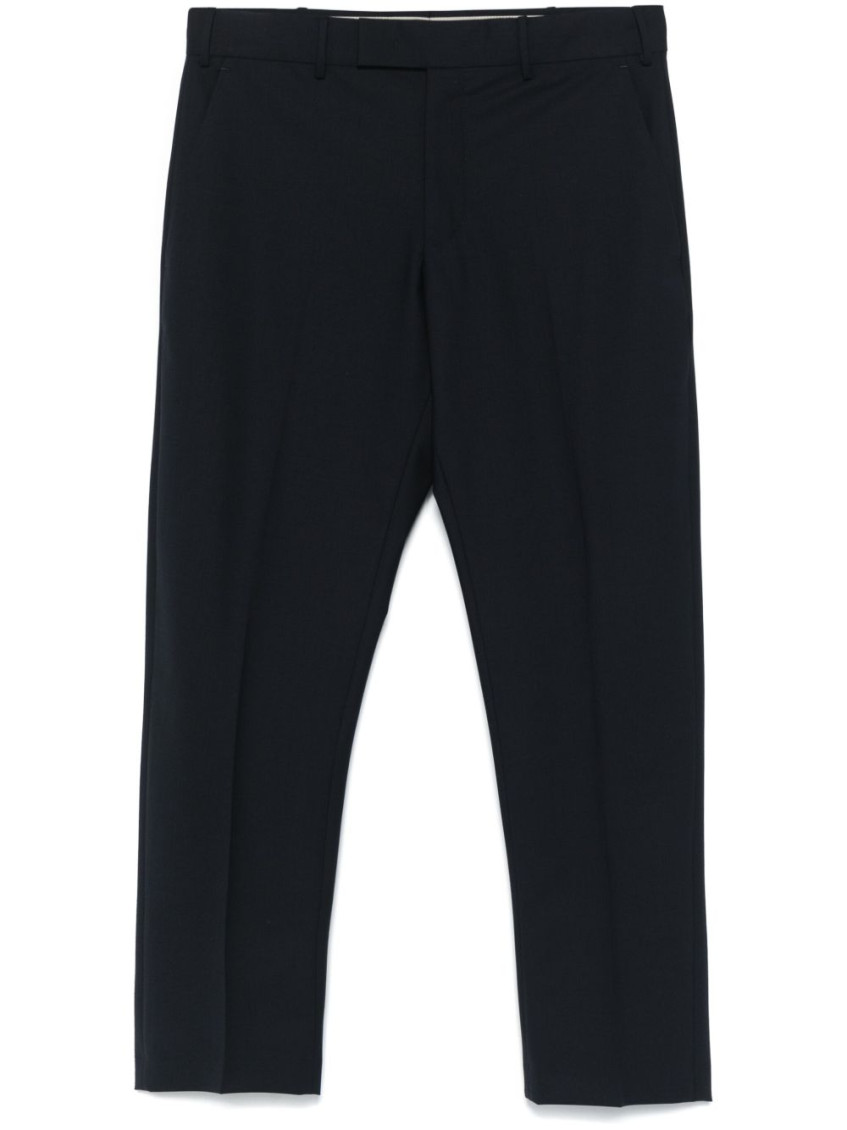 Pt Torino Tailored Blue Trousers With Subtle Crease In Navy Blue