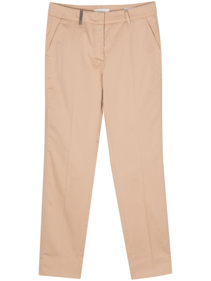 Peserico 4718 Tailored Trousers In Beige