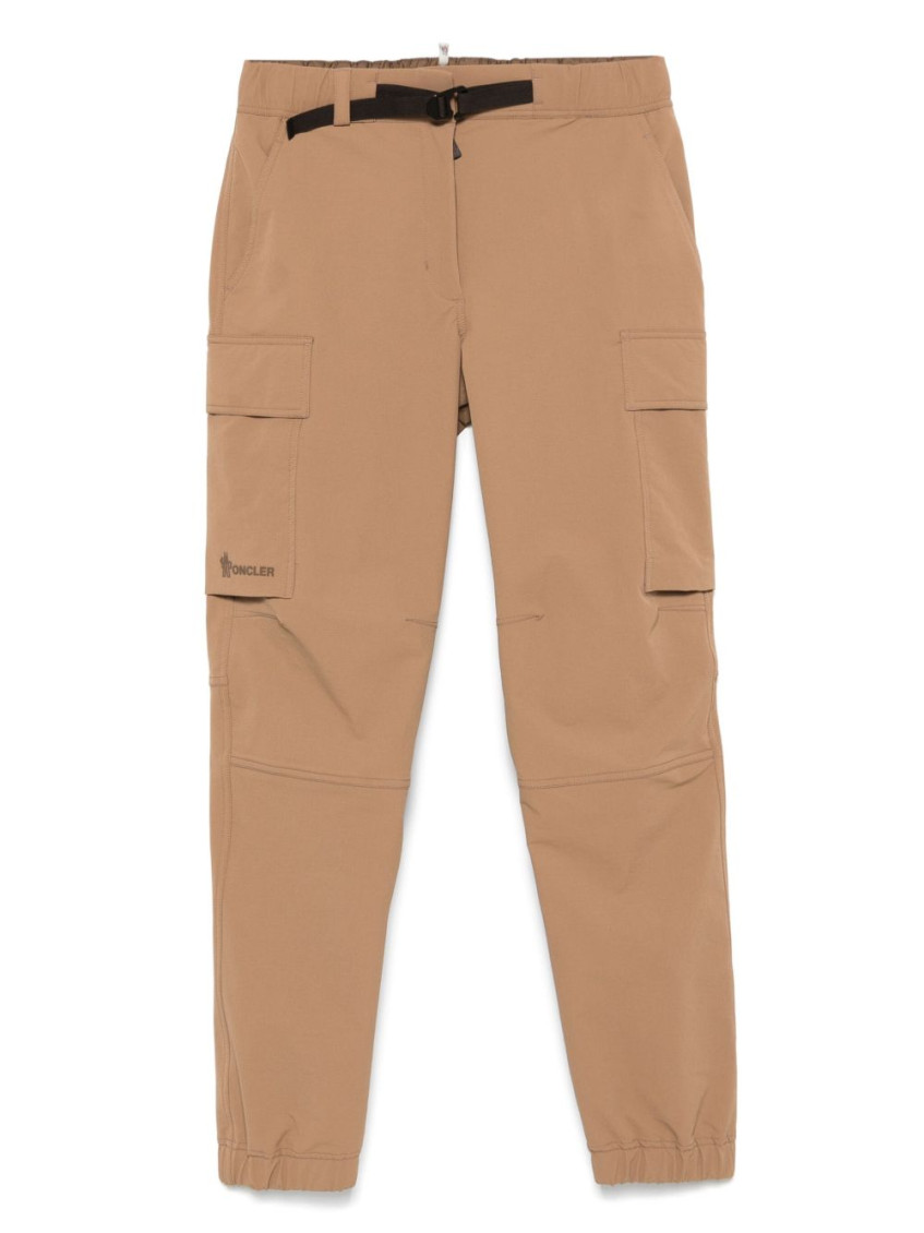 MONCLER BROWN MULTI POCKET TROUSERS