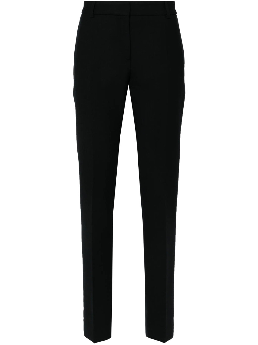 Totême Black Low-waisted Trousers In Black