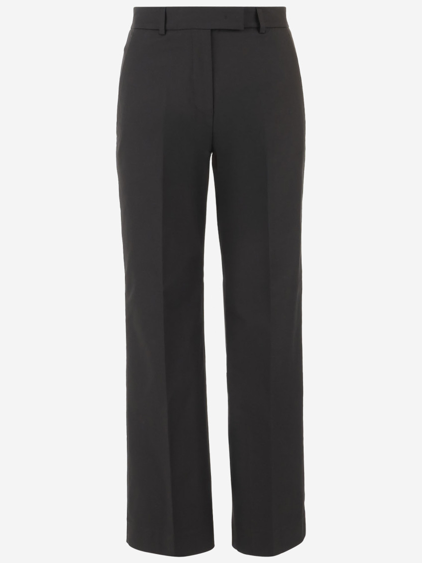 Shop Ql2 Black Stretch Cotton Pants