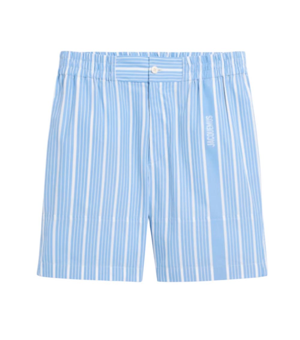 Jacquemus Men's Le Short Aloe In Light Blue