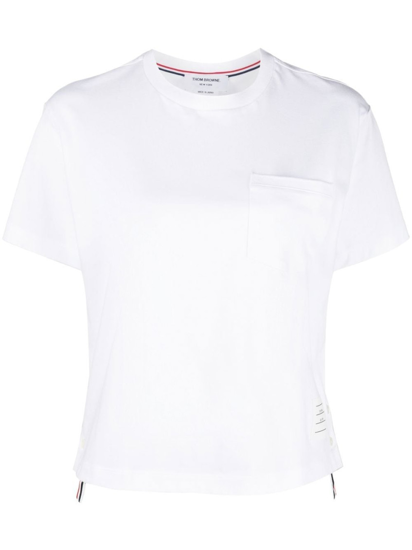 Thom Browne White Boxy Fit T-shirt In White