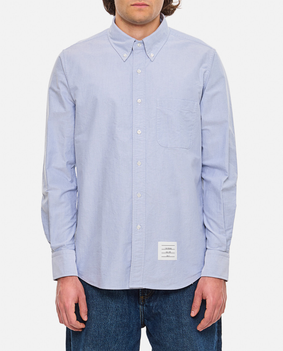 Thom Browne 'oxford Signature Striped Shirt In In Sky Blue